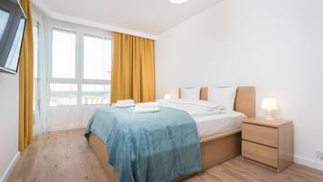 Apartamento clásico | 1 dormitorio, escritorio, cortinas opacas y sistema de insonorización