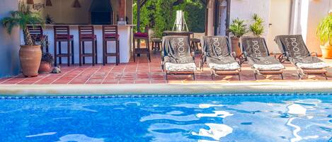 A heated pool