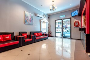 Siddeområde i lobbyen