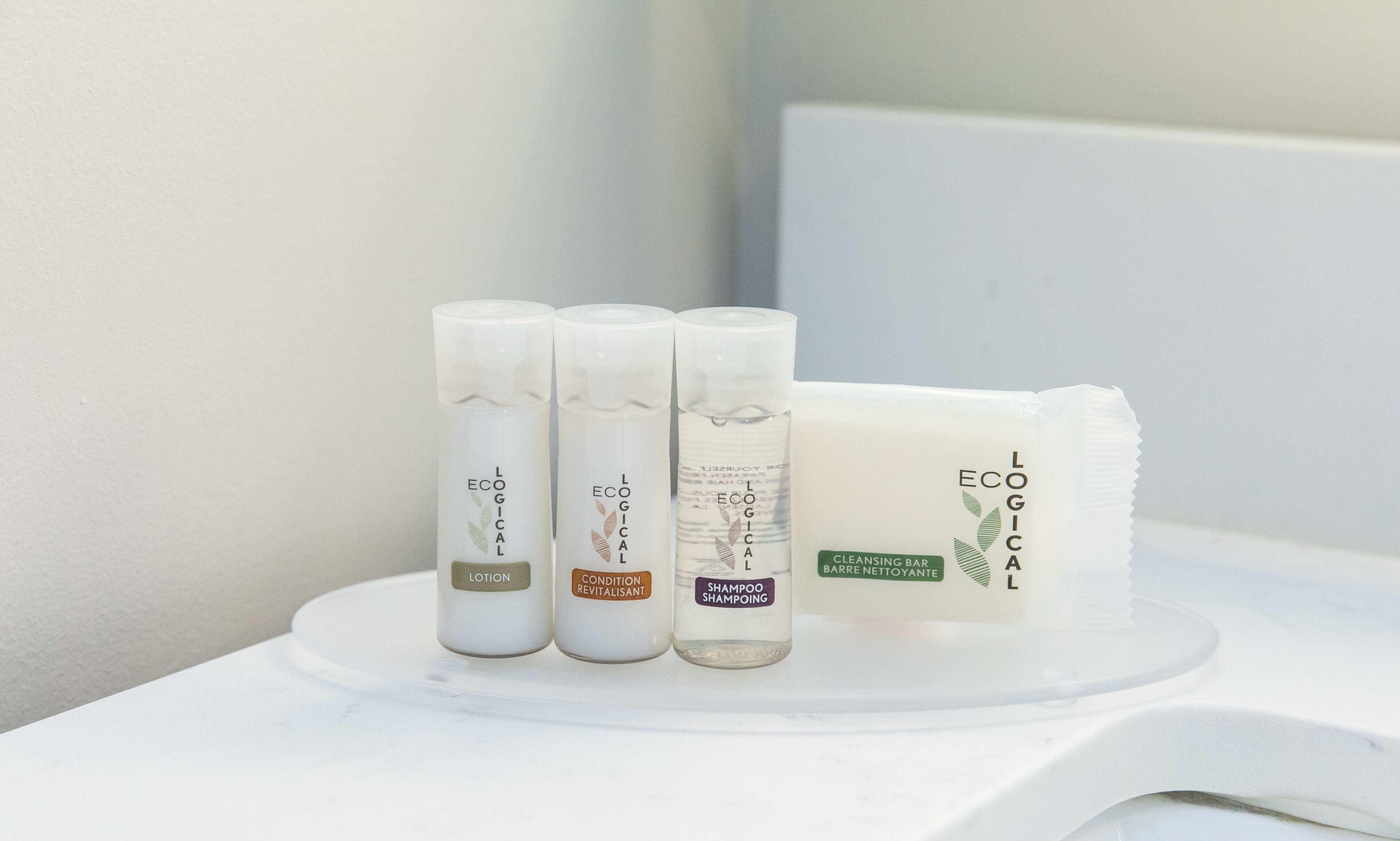 free toiletries, hair dryer, towels