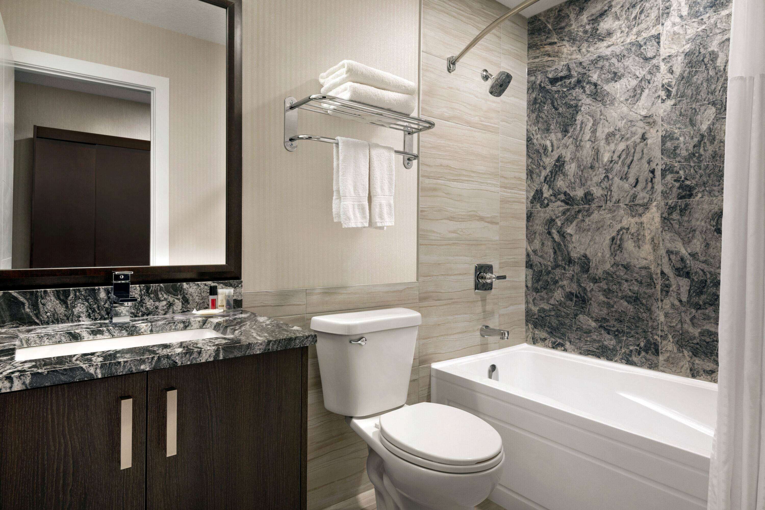 free toiletries, hair dryer, towels