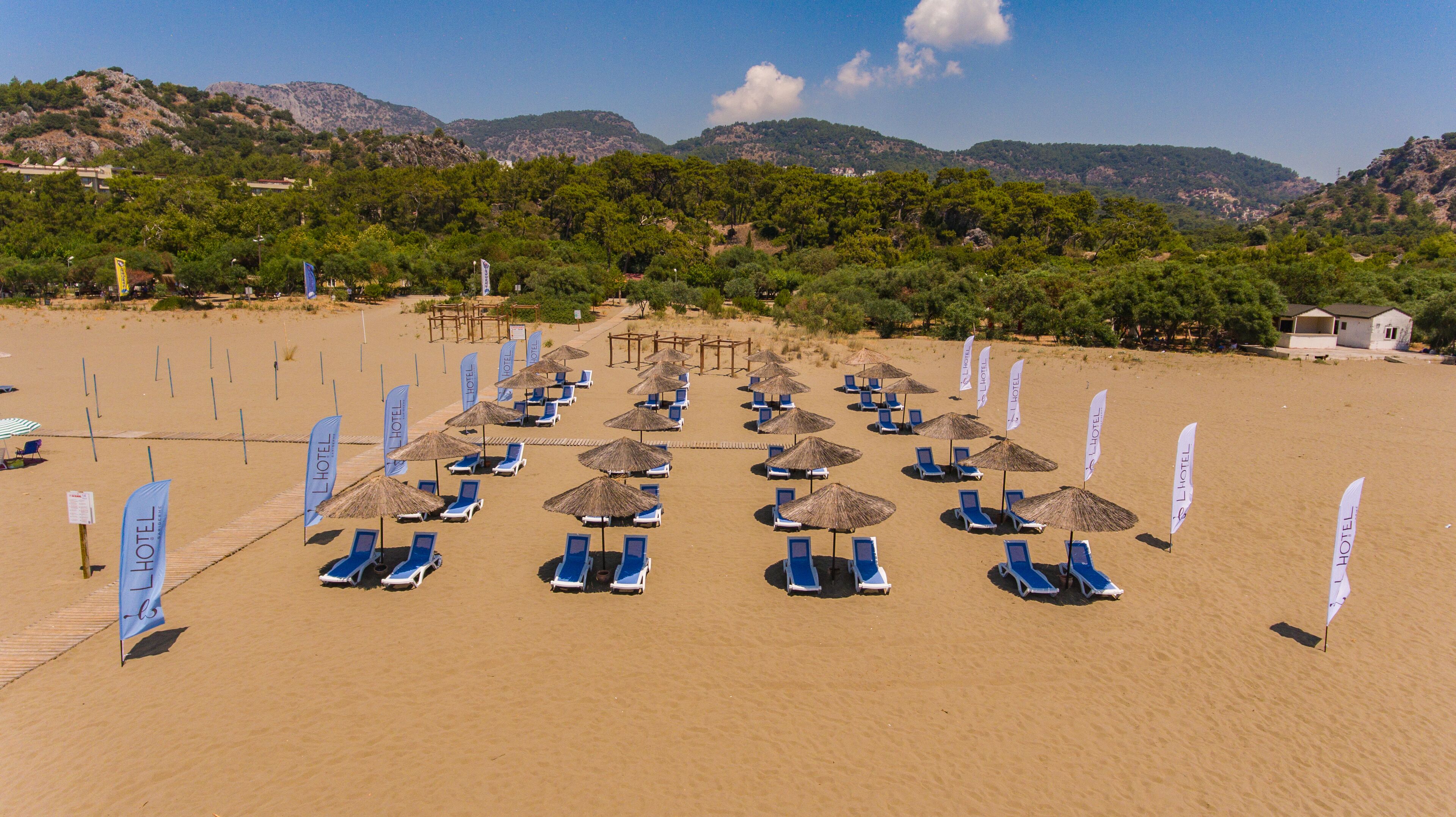 private beach nearby