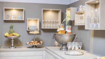 Daily buffet breakfast (EUR 12.00 per person)