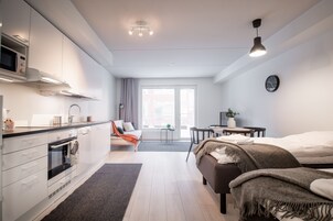 Studio Apartment | Soundproofing, iron/ironing board, free WiFi, bed sheets