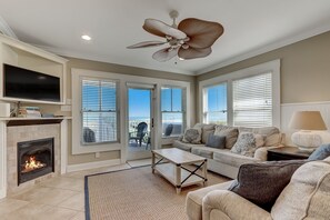 TV, fireplace, DVD player