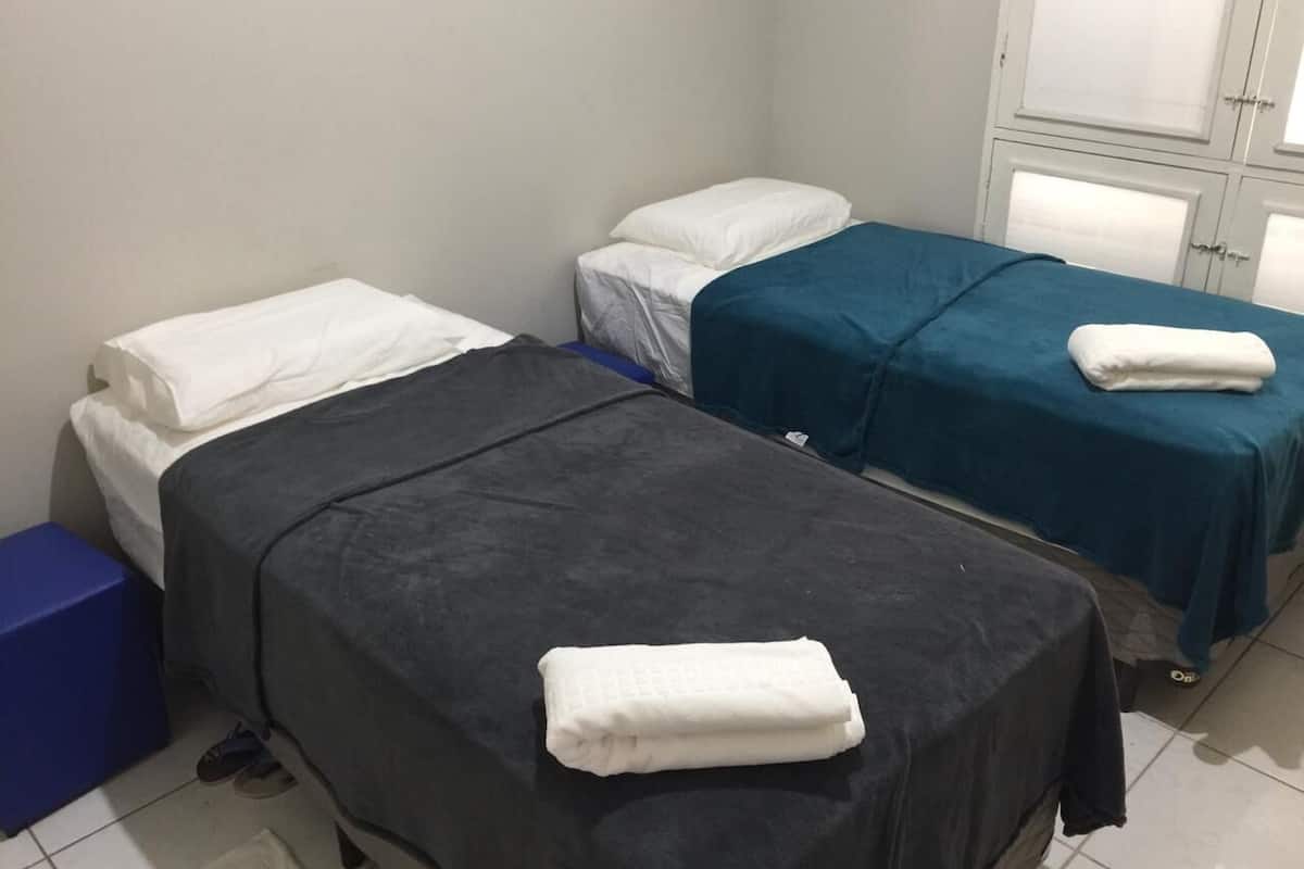 Hypo-allergenic bedding available, desk, WiFi (free)