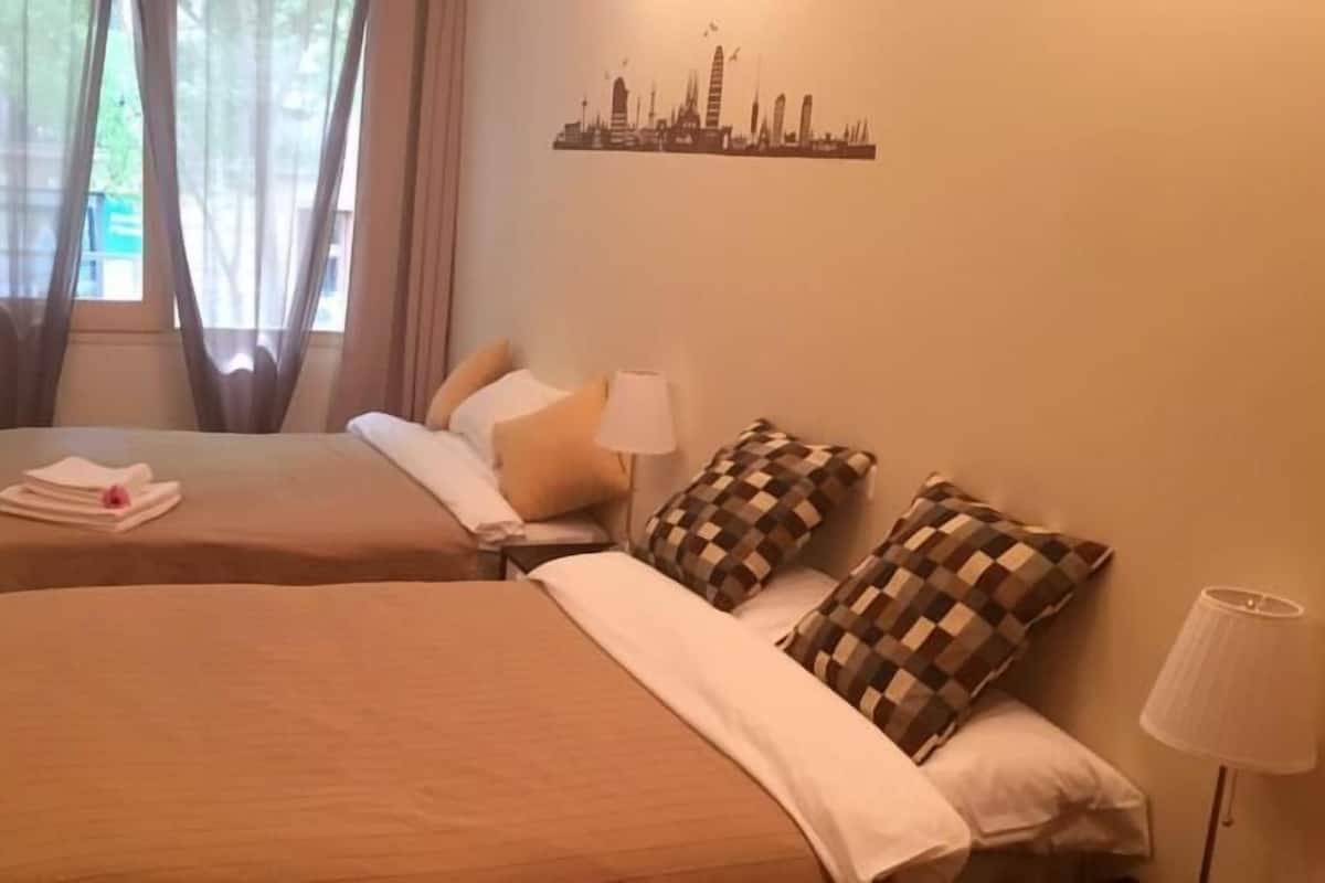 Quadruple Room, Private Bathroom (external bathroom) | Free WiFi, bed sheets, wheelchair access