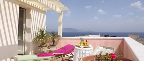 Double Room, Terrace, Sea View | Terrace/patio