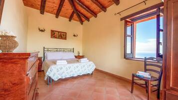 1 bedroom, desk, iron/ironing board, travel cot