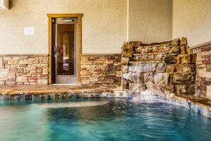 Indoor pool, a heated pool