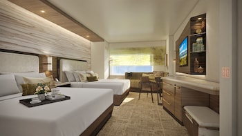 Hypo-allergenic bedding, in-room safe, individually decorated at JW Marriott Anaheim Resort