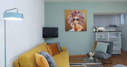Herrliche Wohnung für 4 Leute mit W-LAN, TV, Balkon und Haustiere erlaubt