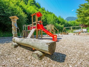 Playground, Public Space, Outdoor Play Equipment, Human Settlement, City, Playground Slide, Play, Tree, Recreation, Summer