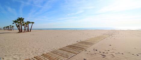 Vlak bij het strand