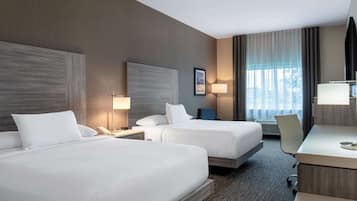 1 bedroom, hypo-allergenic bedding, desk, laptop workspace