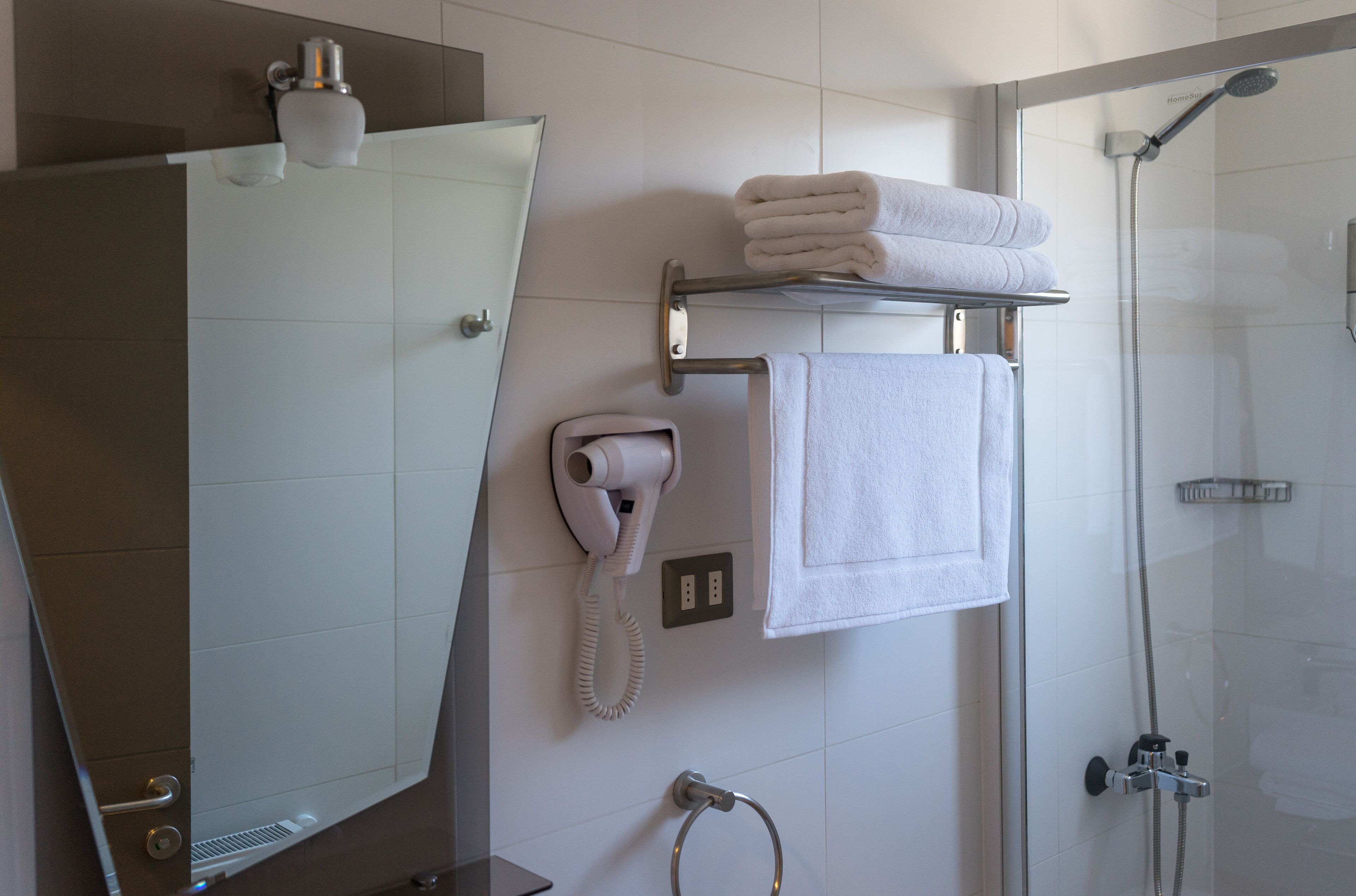 shower, free toiletries, hair dryer, bidet