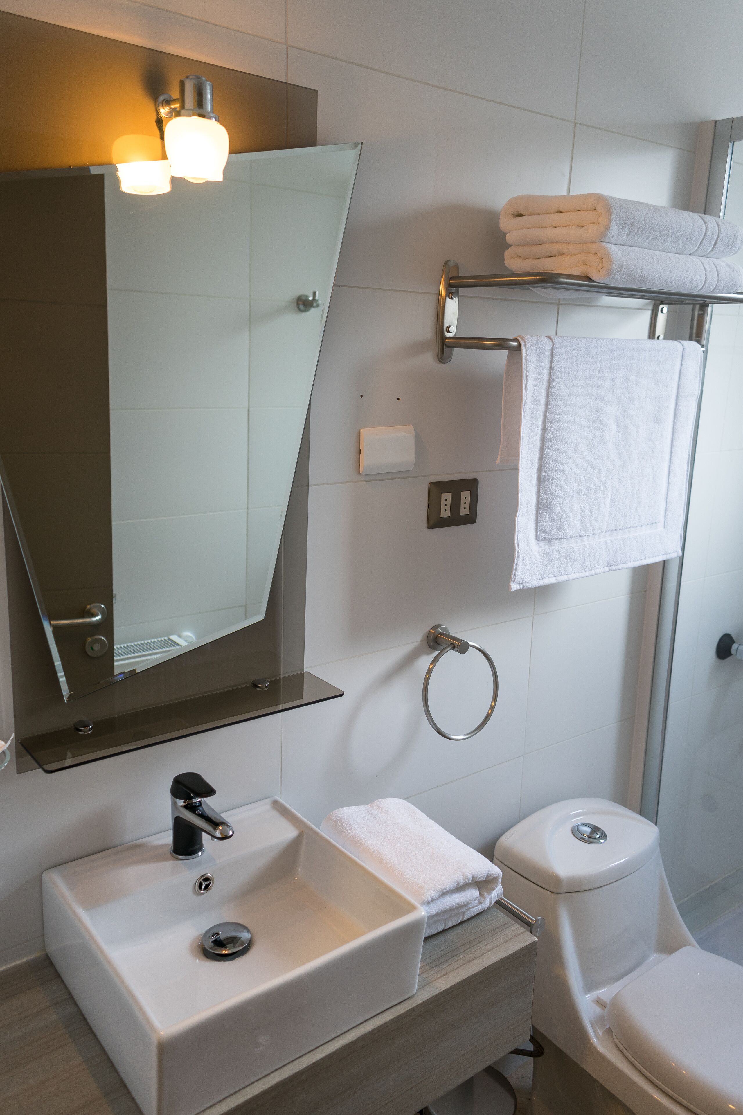 shower, free toiletries, hair dryer, bidet