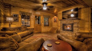 TV, fireplace, stereo