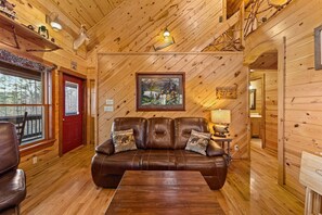 Una televisión, una chimenea, videojuegos, un reproductor de DVD