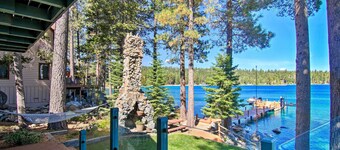 Dock Access & Hot Tub: Waterfront Meeks Bay Home