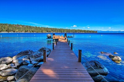 Dock Access & Hot Tub: Waterfront Meeks Bay Home