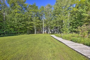 Property grounds - Interlochen Home on Green Lake w/ Dock & Beach! (Interlochen)