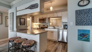 Condo, 3 Bedrooms | Private kitchen | Fridge, microwave, dishwasher, cookware/dishes/utensils - Bella Del Sol at Jetty East by Destin Getaways (Destin)