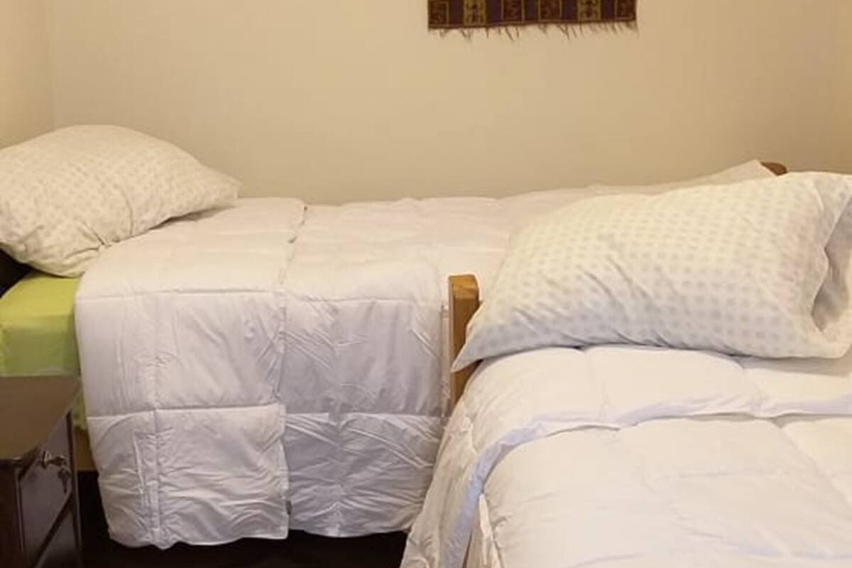 Twin Room, 2 Twin Beds, Shared Bathroom | WiFi (free), bed sheets