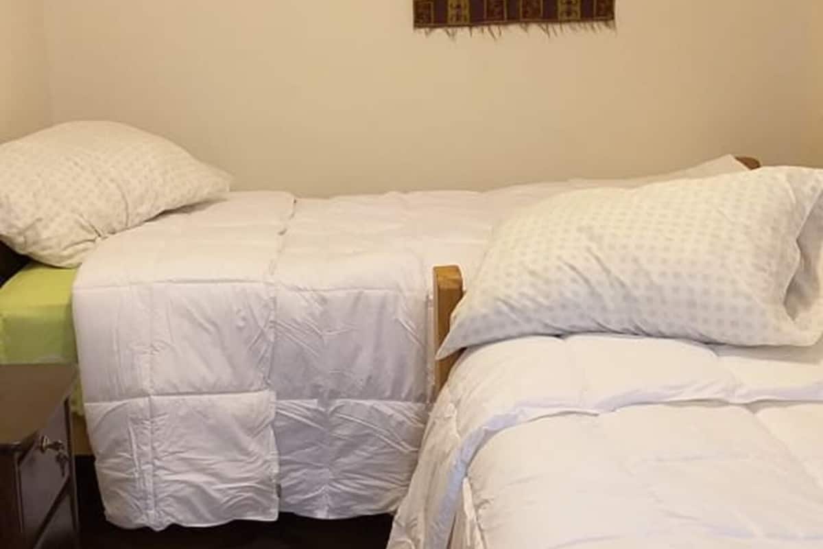 Habitación con 2 camas individuales, 2 camas individuales, baño compartido | Wifi gratis y ropa de cama