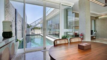 Villa, 1 Bedroom, Private Pool | Private kitchen | Fridge, microwave, stovetop, coffee/tea maker