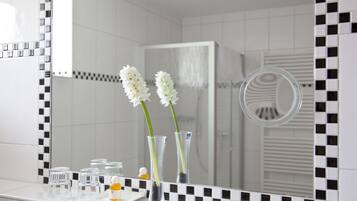 Hair dryer, towels