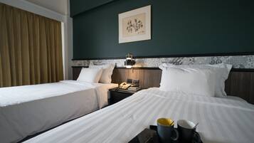 Free minibar items, in-room safe, desk, soundproofing