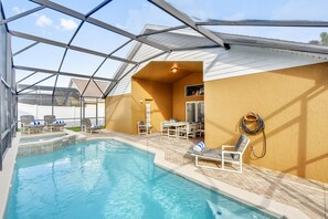 Outdoor pool, a heated pool