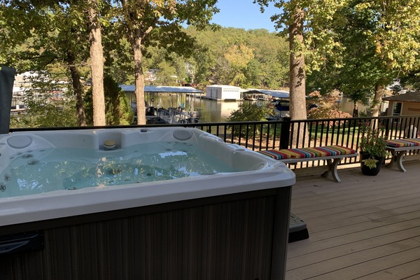 Fantastic view of the lake from the hot tub!