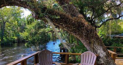 Cubierta / muelle de varios niveles con vista al pintoresco río Withlacoochee