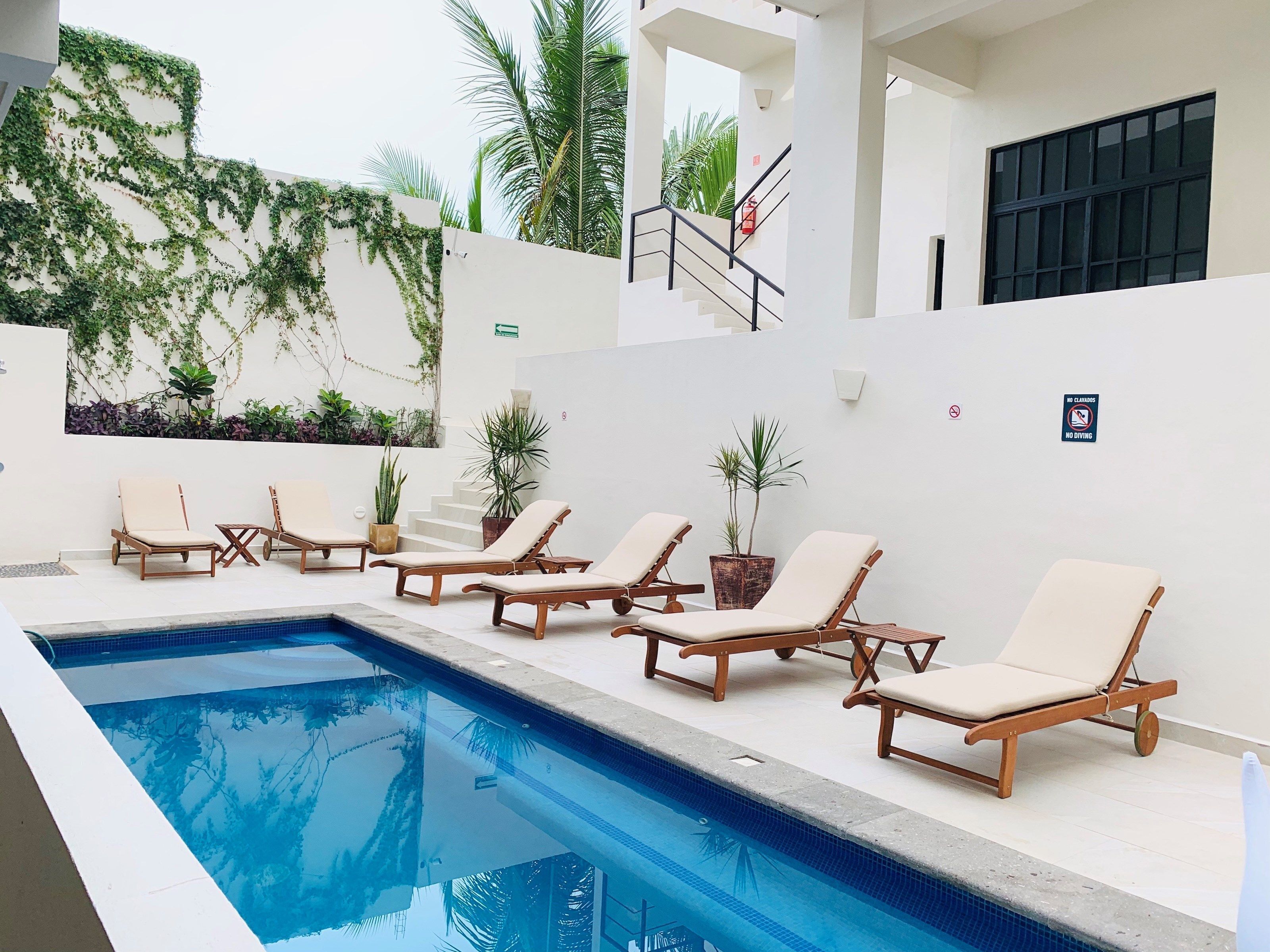 A heated pool