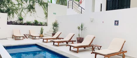A heated pool