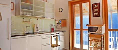 Microwave, oven, dishwasher, high chair