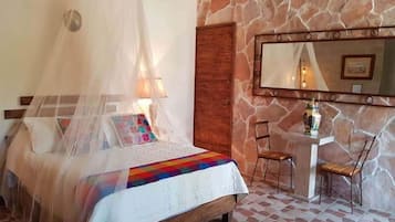 1 bedroom, blackout drapes, iron/ironing board, bed sheets