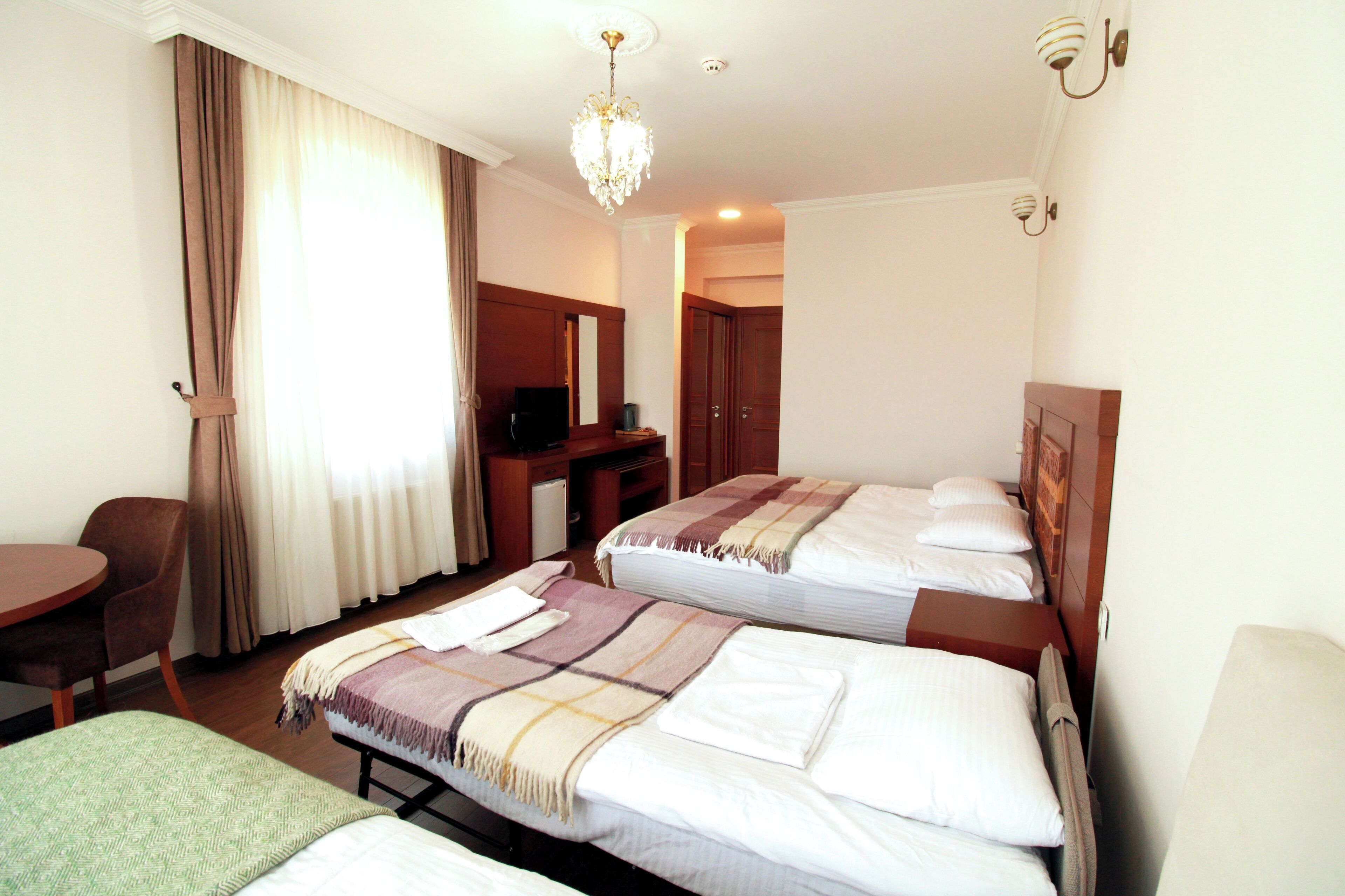 Individually decorated, individually furnished, desk, bed sheets