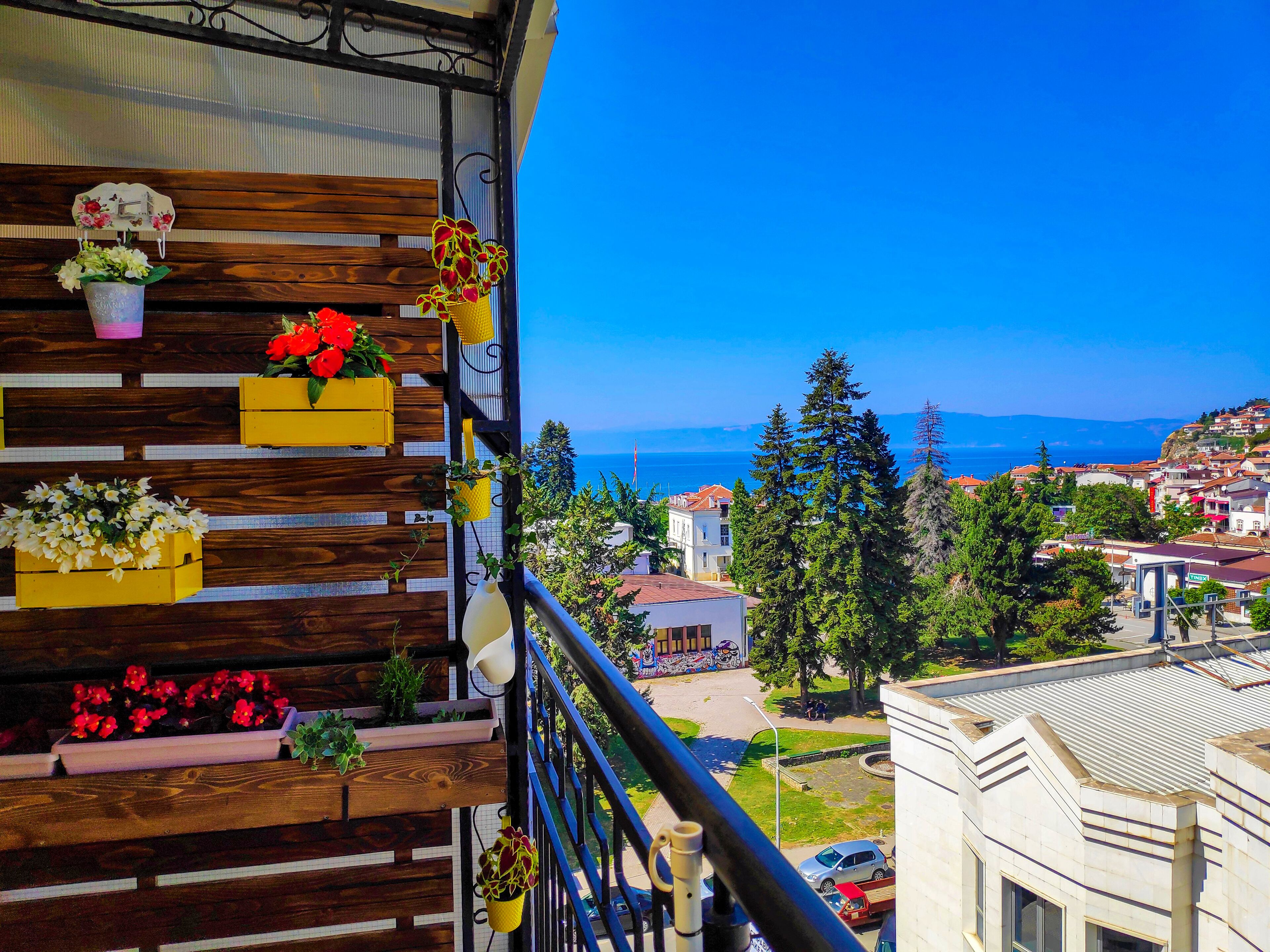 Luksusleilighet, utsikt mot innsjø | Terrasse/patio