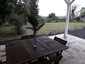 Outdoor dining - Gite Noasol, quiet F2 (Ste Rose)