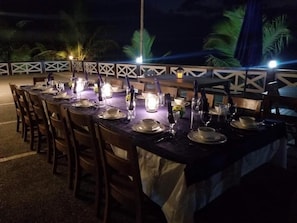 Área externa para banquete