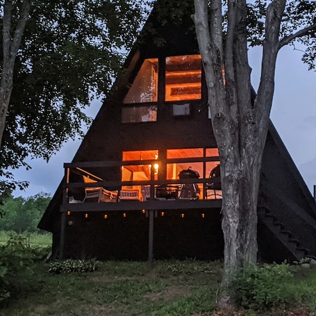 Exterior. Cozy Rustic Cabin In The Hamlet Of Shushan NY. with incredible views
