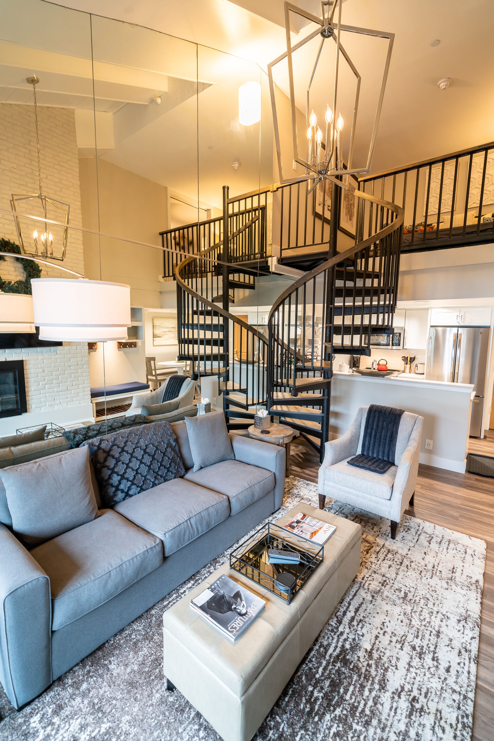 Chic but cozy decor creates the perfect spot for gathering your family 