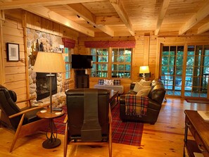 智能电视、壁炉、DVD 播放器、立体声音响