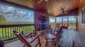 Terrace/patio - Panoramic Grace- Screened Porch | Game Room | Outdoor Fun (Blue Ridge)