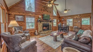 TV, fireplace, foosball - Rusty Rooster- Pet Friendly | Running Creek on Property | Paved Roads (Blue Ridge)