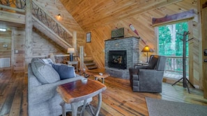 TV, fireplace, DVD player