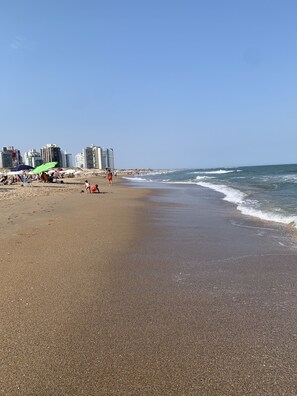 Playa en los alrededores y camastros 